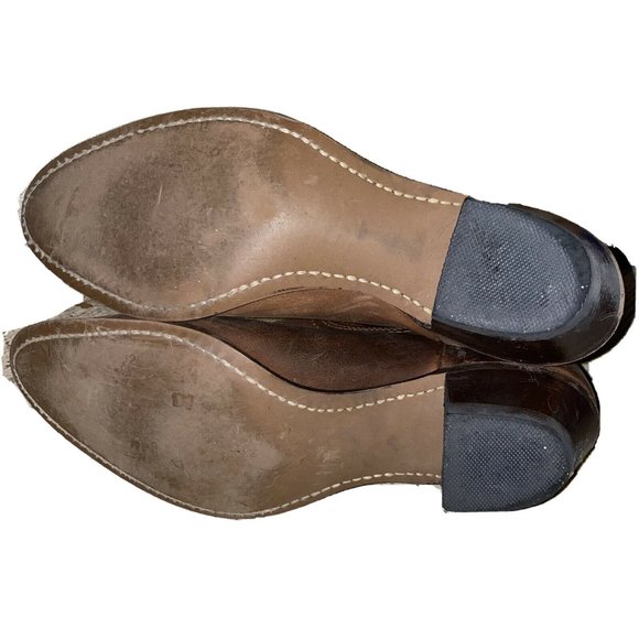 Durango Cowboy Boots Sz 9M Brown Leather Slouch - Picture 7 of 8